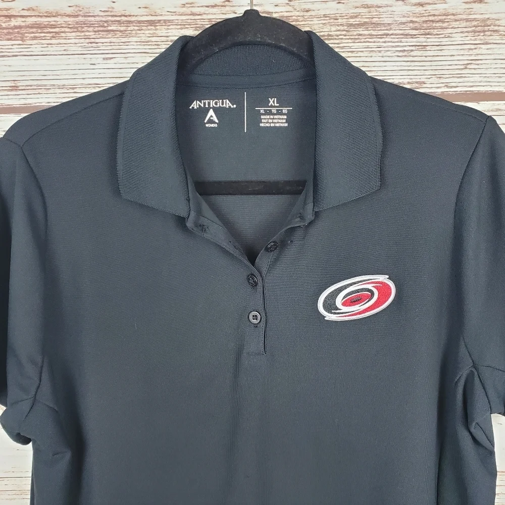 Lot of 3 Antigua Womens XL NHL Carolina Hurricanes Red/Black Polo Shirts - Picture 7 of 15